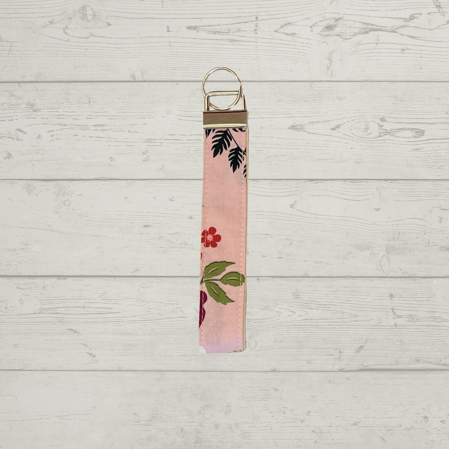 key fob - purple flowers