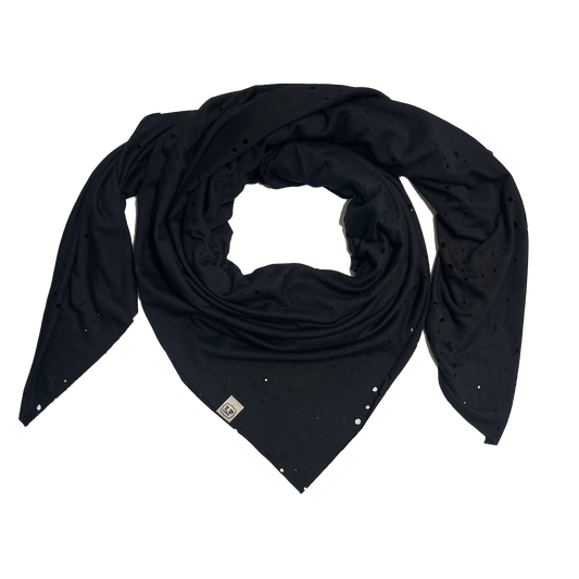 scarfs - blanket square - black