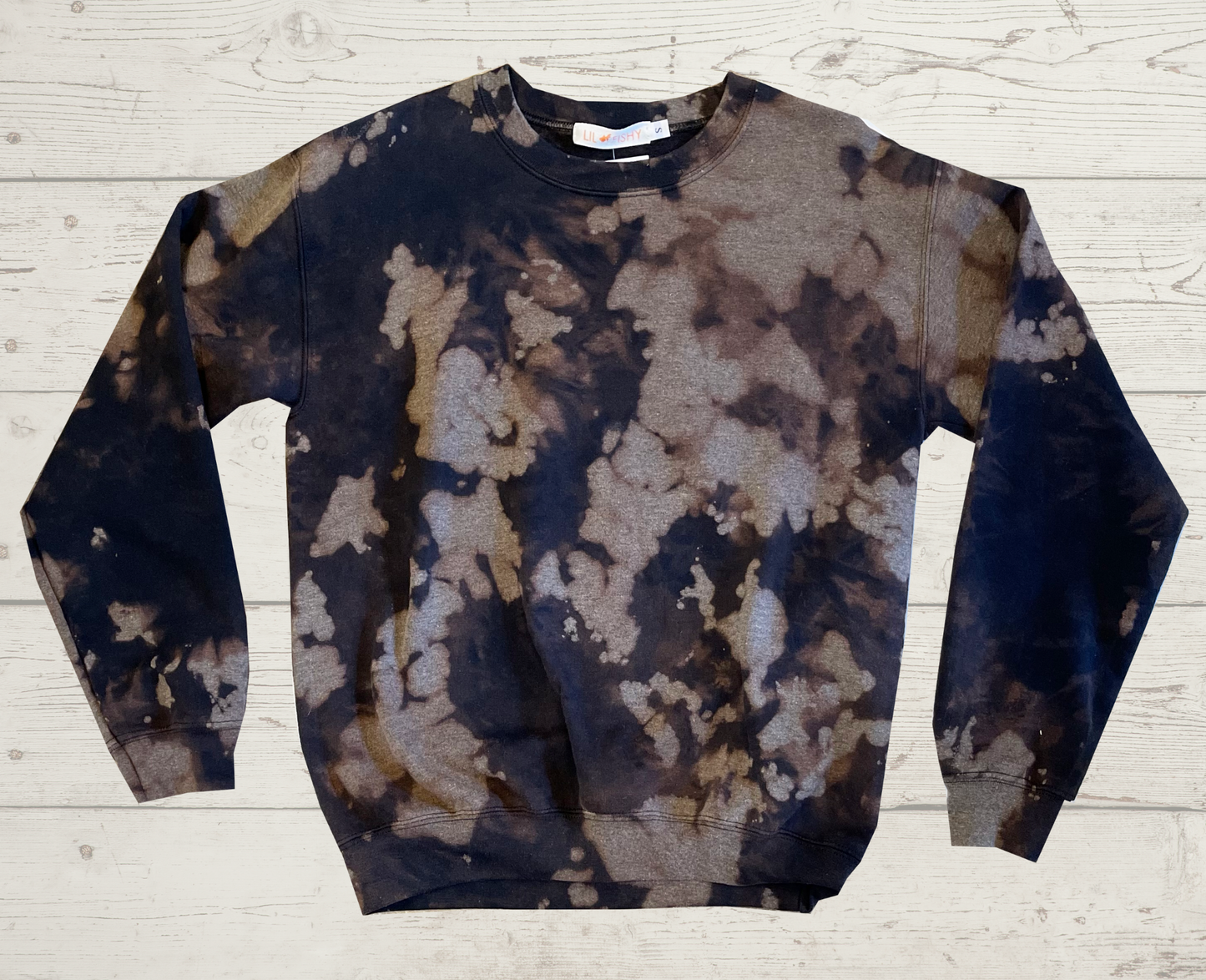 sweatshirt - bleach dye