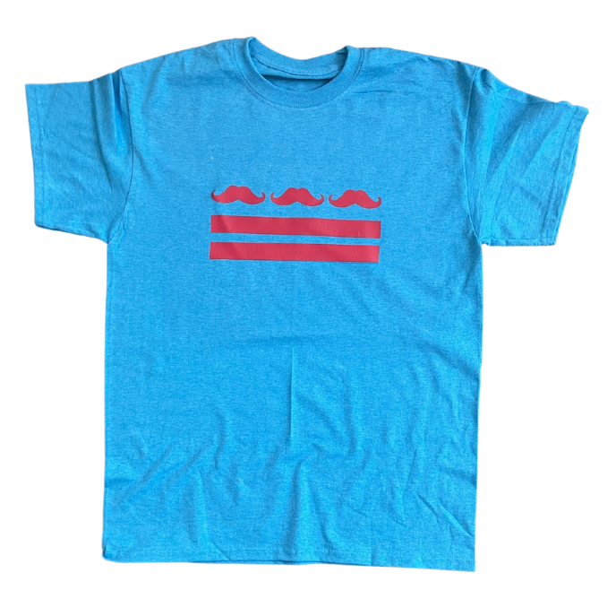t-shirt - mustache DC Flag