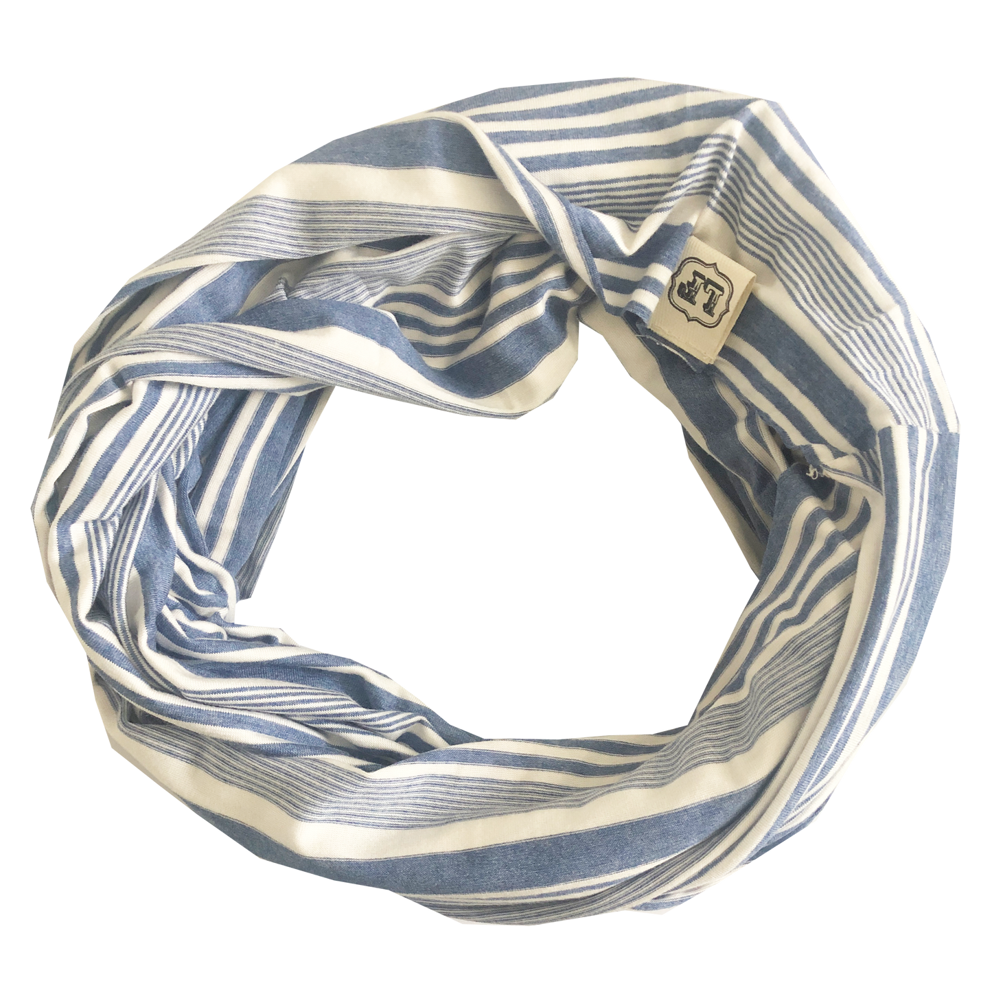 scarfs - infinity - blue stripes
