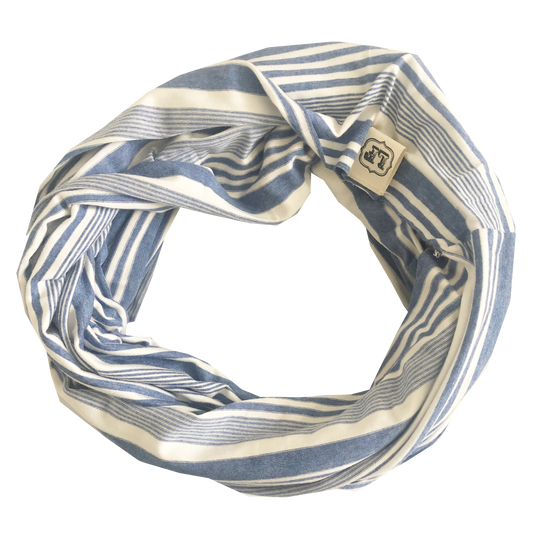 scarfs - infinity - blue stripes