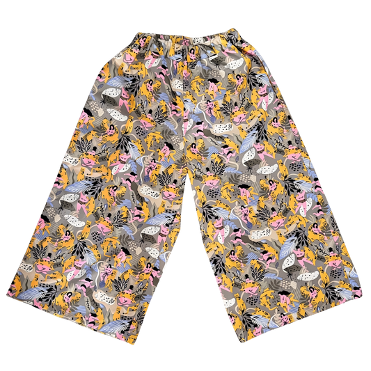 pants - grey print