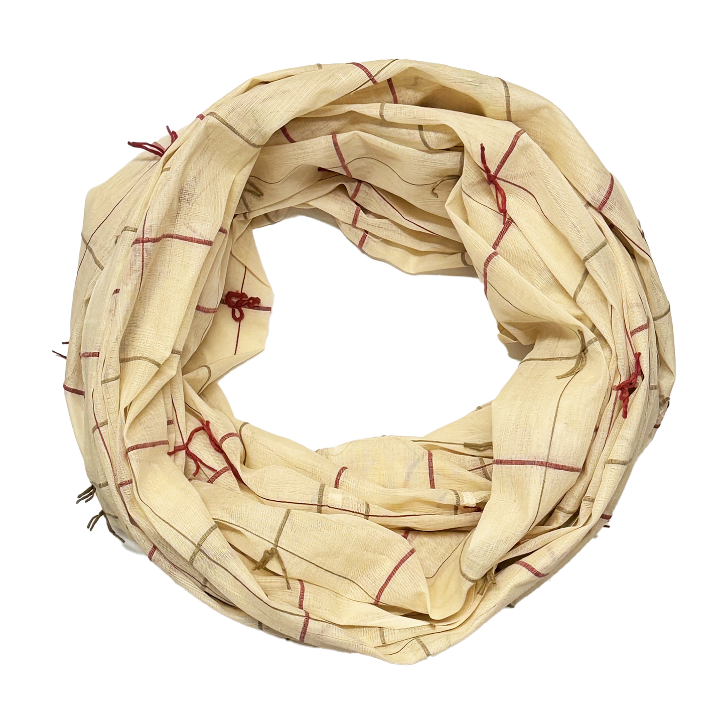 scarfs - infinity - cream red