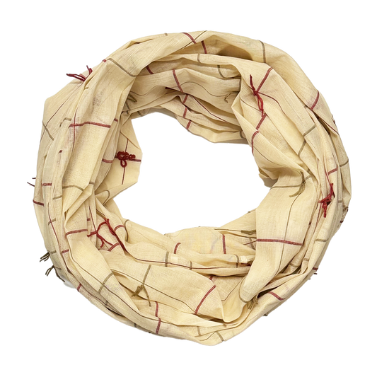 scarfs - infinity - cream red