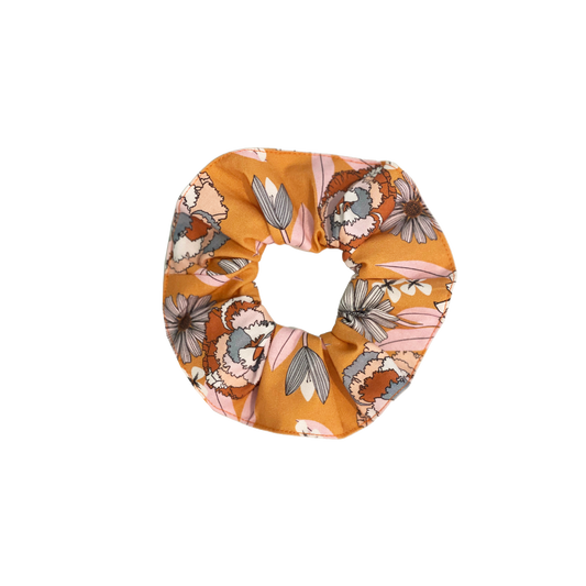 scrunchie - orange flowers