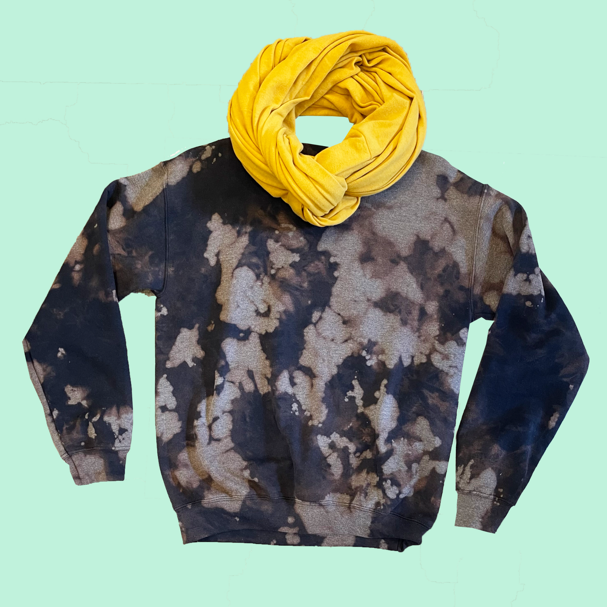 Bleach tie dye gray sweatshirt sale