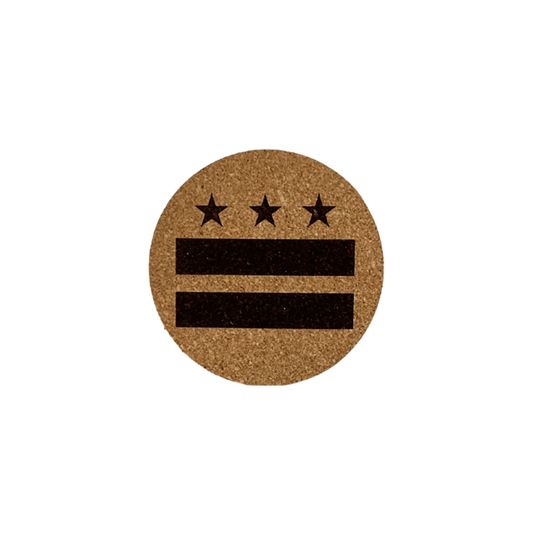 cork coaster - DC Flag