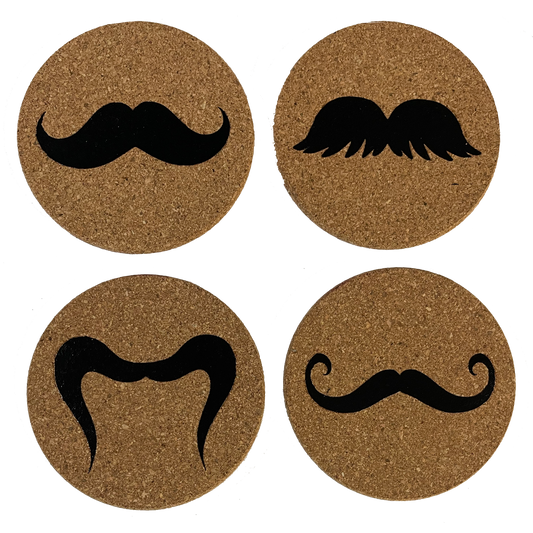 coaster set - Mustaches