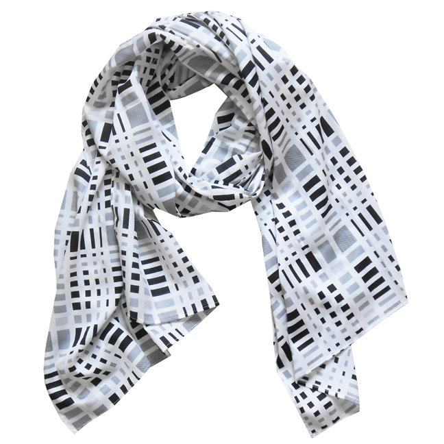 scarfs - long - black & white